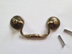 画像1: 「J即納」取っ手：エレニーク11.5cm（アンティークゴールド） (1)