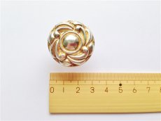 画像2: 「J即納/F在庫」取っ手：ソレイユ・ボタン（直径3.2cm、アンティークシルバー） (2)