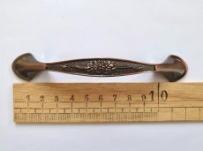画像1: 「F在庫」取っ手：ブロンシュ・ネージュ12.5cm（ツヤ有り、アンティークブロンズ） (1)