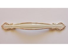 画像1: 「J即納」取っ手：ポンパドール14.5cm（ホワイト&ゴールド） (1)