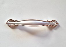 画像1: 「J即納/F在庫」取っ手：ポンパドール11.5cm（ピュアホワイト＆ゴールド） (1)
