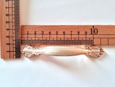 画像2: 「J即納/F在庫」取っ手：ポンパドール11.5cm（シェルホワイト＆ゴールド） (2)