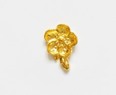 画像2: 「J即納」飾り金具小花（ゴールド）4個セット (2)