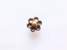 画像1: 「J即納」取っ手：花の紋章（ボタン【小】、アンティークゴールド） (1)