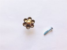 画像5: 「F在庫」取っ手：花の紋章（ボタン【小】、アンティークゴールド） (5)
