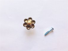 画像5: 「J即納」取っ手：花の紋章（ボタン【小】、アンティークゴールド） (5)