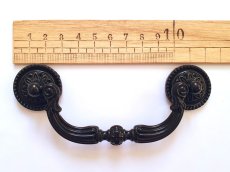 画像1: 「F在庫」取っ手：パストラル12cm（黒） (1)