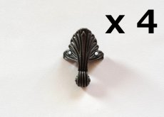 画像1: 「J即納」【4点セット】猫脚：ロータス（小）（アンティークゴールド） (1)