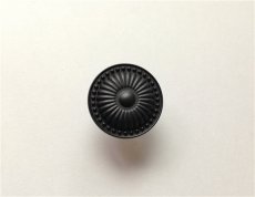 画像1: 「F在庫」取っ手：ロゼ径3.5cm（ボタン、ブラック） (1)