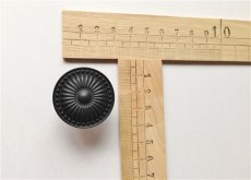 画像2: 「F在庫」取っ手：ロゼ径3.5cm（ボタン、ブラック） (2)