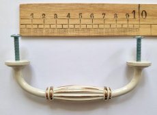 画像2: 「F在庫」取っ手：ポモー11.5cm（アイボリー&ゴールド） (2)