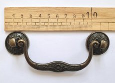 画像1: 「F在庫」取っ手：ジャルダン12.5cm（アンティークゴールド） (1)