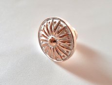 画像3: 「J即納/F在庫」取っ手：フロレゾン(ボタン、ホワイト＆ゴールド) (3)