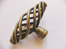 画像1: 「J即納」取っ手：カージュ横長60mm（アンティークゴールド） (1)
