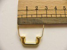 画像3: 「J即納」つまみ金具：凹型差し込み式19mm（ゴールド） (3)