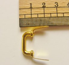 画像5: 「J即納」つまみ金具：凹型差し込み式19mm（ゴールド） (5)