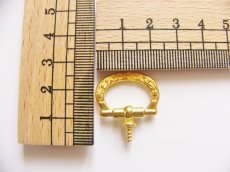 画像3: 「J即納/F在庫」つまみ金具：差し込みねじ型2.2cm×1.5cm（ゴールド） (3)