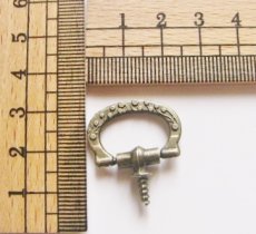 画像3: 「J即納」つまみ金具：差し込みねじ型2.2cm×1.5cm（アンティークゴールド） (3)