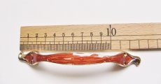 画像2: 「J即納」取っ手：フィリップ13.5cm（アンバー&ゴールド） (2)