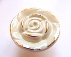 画像6: 「F在庫」取っ手：バラ径3.2cm（アイボリー&ゴールド） (6)