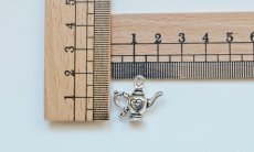 画像2: 「F在庫」チャーム：ティーポット19×22mmシルバー5個セット (2)