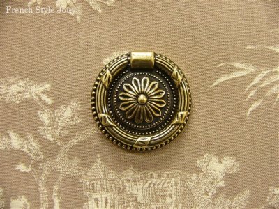 画像2: 「J即納/F在庫」取っ手：紋章・ルイ16世（直径4.5cm、アンティークゴールド）