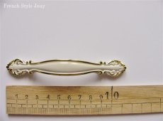 画像2: 「J即納」取っ手：ポンパドール11.5cm（ホワイト＆ゴールド） (2)
