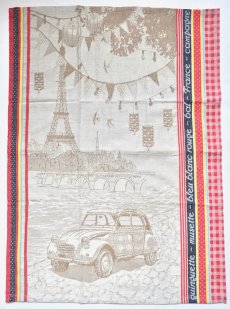 画像1: 「F在庫」フキン：パリ・マルソー（車、エッフェル塔） 50x65 (1)