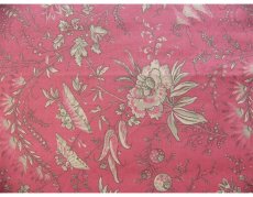 画像1: 「J即納」布：サティ（赤ベースグレイ）長さ50cm単位 (1)