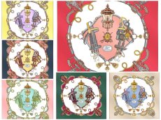 画像1: 「取寄せ」シルクスカーフ 90×90cm ：ブリット&フロントー 6色 (1)