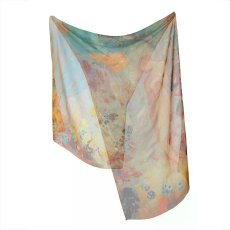 画像1: 「取寄せ」シルクシフォンストール 43×140cm ：ルドン・パンドラ（ブルー） (1)