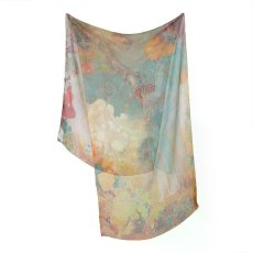 画像3: 「取寄せ」シルクシフォンストール 43×140cm ：ルドン・パンドラ（ブルー） (3)