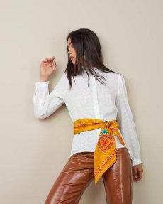 画像15: 「取寄せ」シルク・ツイリースカーフ13×140cm ：アカプルコ 4色 (15)