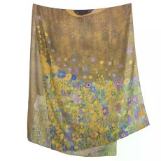 画像3: 「取寄せ」ウールシルクストール 67×180cm ：クリムト・接吻（ベージュ） (3)