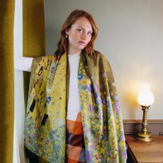 画像6: 「取寄せ」ウールシルクストール 67×180cm ：クリムト・接吻（ベージュ） (6)