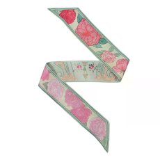 画像5: 「取寄せ」シルク・ツイリースカーフ6×86 リヨン・テットドール公園のバラ園 3色 (5)