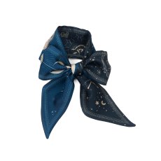 画像2: 「取寄せ」シルク・ツイリースカーフ6×86 ： ハリー・ポッター（決闘クラブ、マリンブルー） (2)