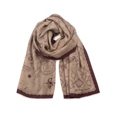 画像6: 「取寄せ」ウールシルクストール 67×180cm ：ハリー・ポッター（忍びの地図、ベージュボルドー） (6)