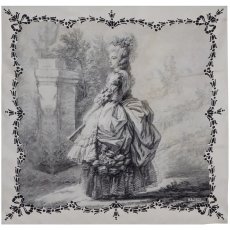 画像2: 「取寄せ」シルクスカーフ 67×67cm ：マリー・アントワネット 2色 (2)