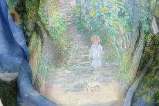 画像3: 「取寄せ」シルクシフォンストール 43×140cm ：モネ・プロムナード（空色） (3)