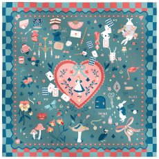 画像7: 「取寄せ」シルクスカーフ 67×67cm ：不思議の国のアリス 3色 (7)