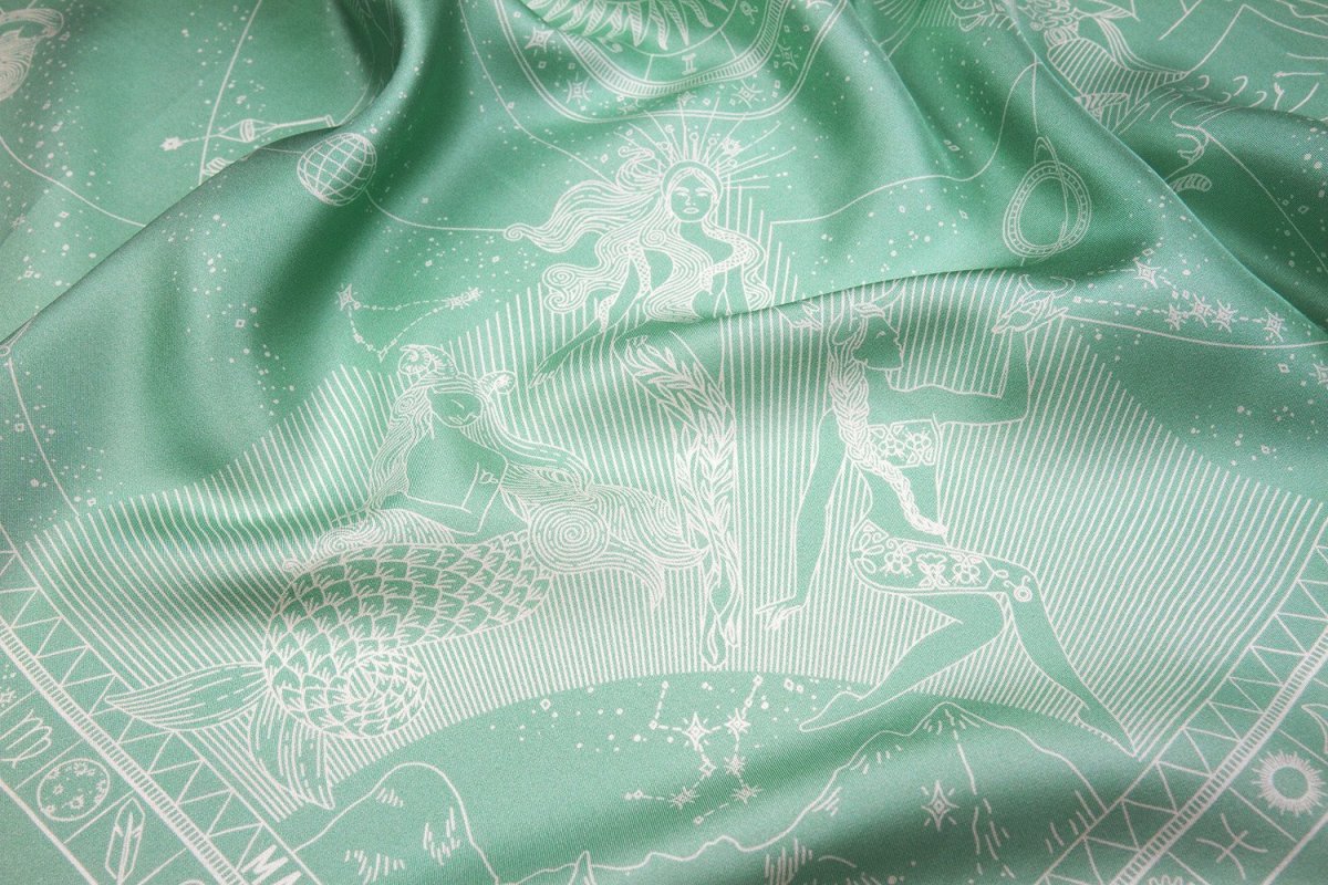 画像21: 「取寄せ」シルクスカーフ 67×67cm ：星座 5色 (21)