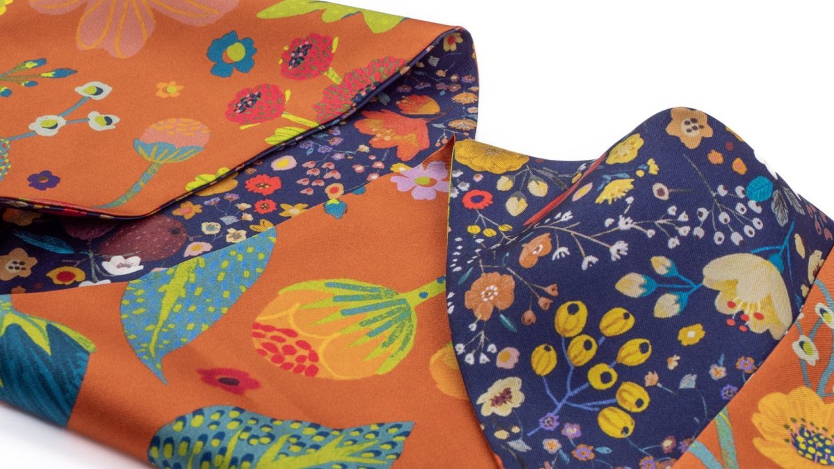 画像8: 「取寄せ」シルク・ツイリースカーフ13×140cm ：フルリ 4色 (8)