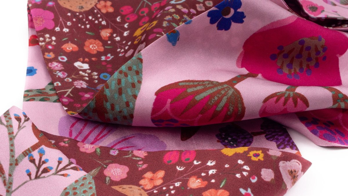 画像16: 「取寄せ」シルク・ツイリースカーフ13×140cm ：フルリ 4色 (16)