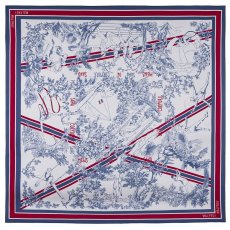 画像1: 「取寄せ」シルクスカーフ 67×67cm ：トワルドジュイ・スポーツ、トリコロール (1)