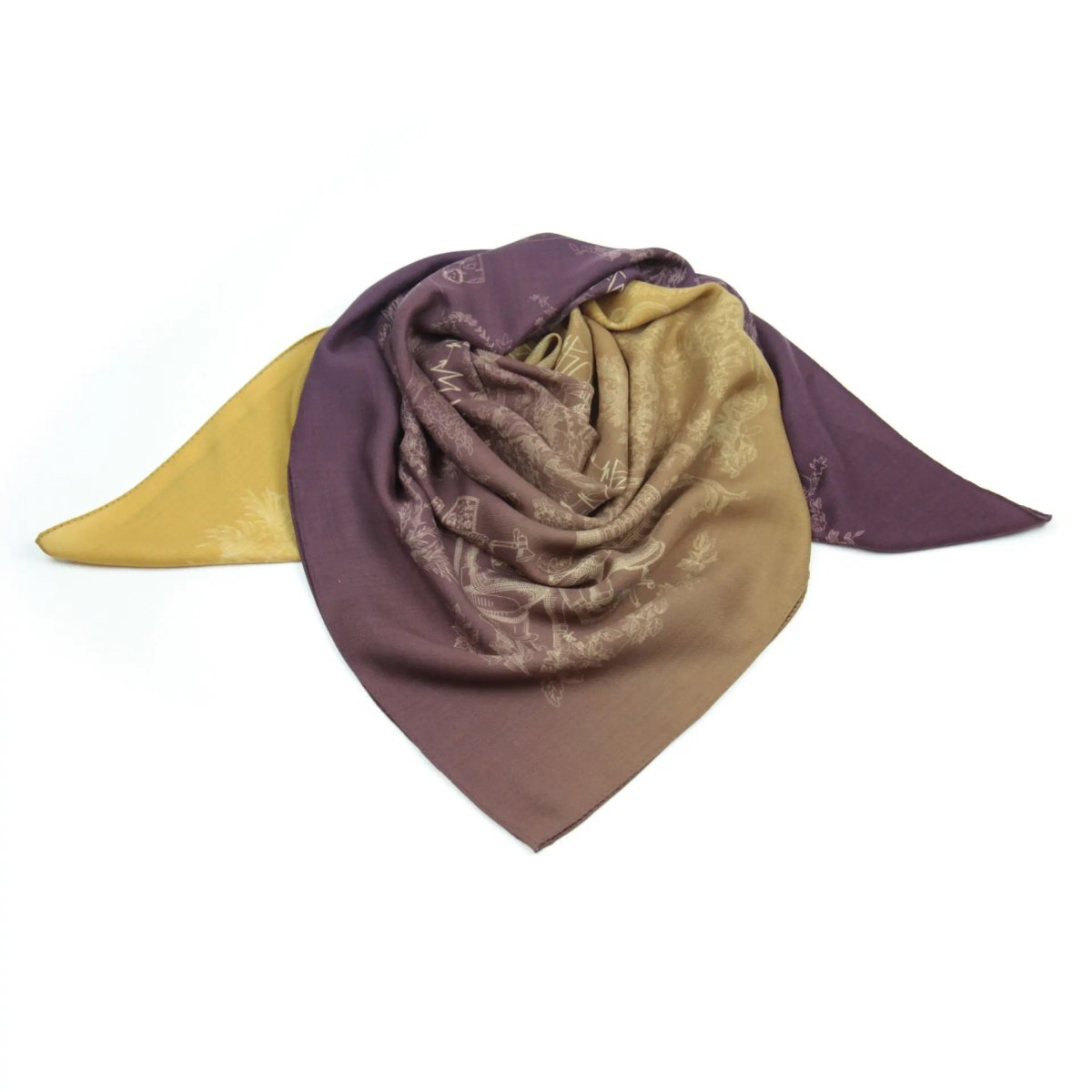 画像2: 「取寄せ」ウールシルクストール 120×120cm ：トワルドジュイ・モダン 4色 (2)