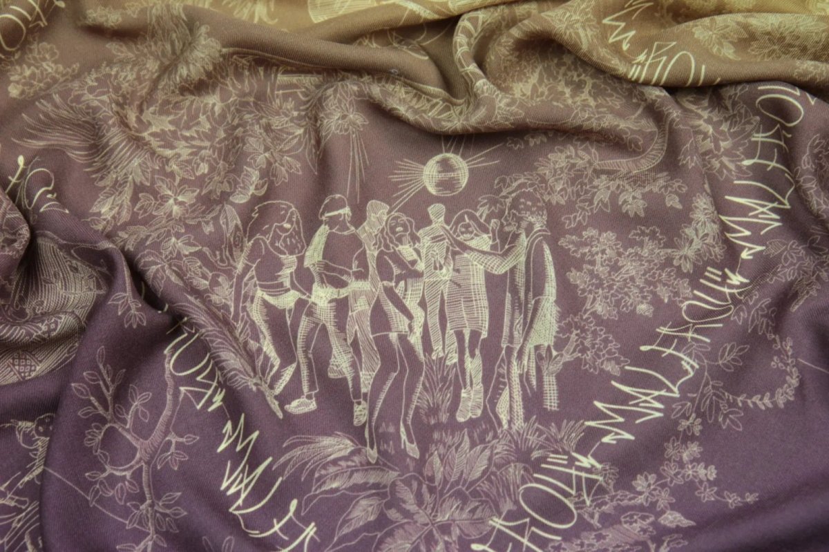 画像4: 「取寄せ」ウールシルクストール 120×120cm ：トワルドジュイ・モダン 4色 (4)