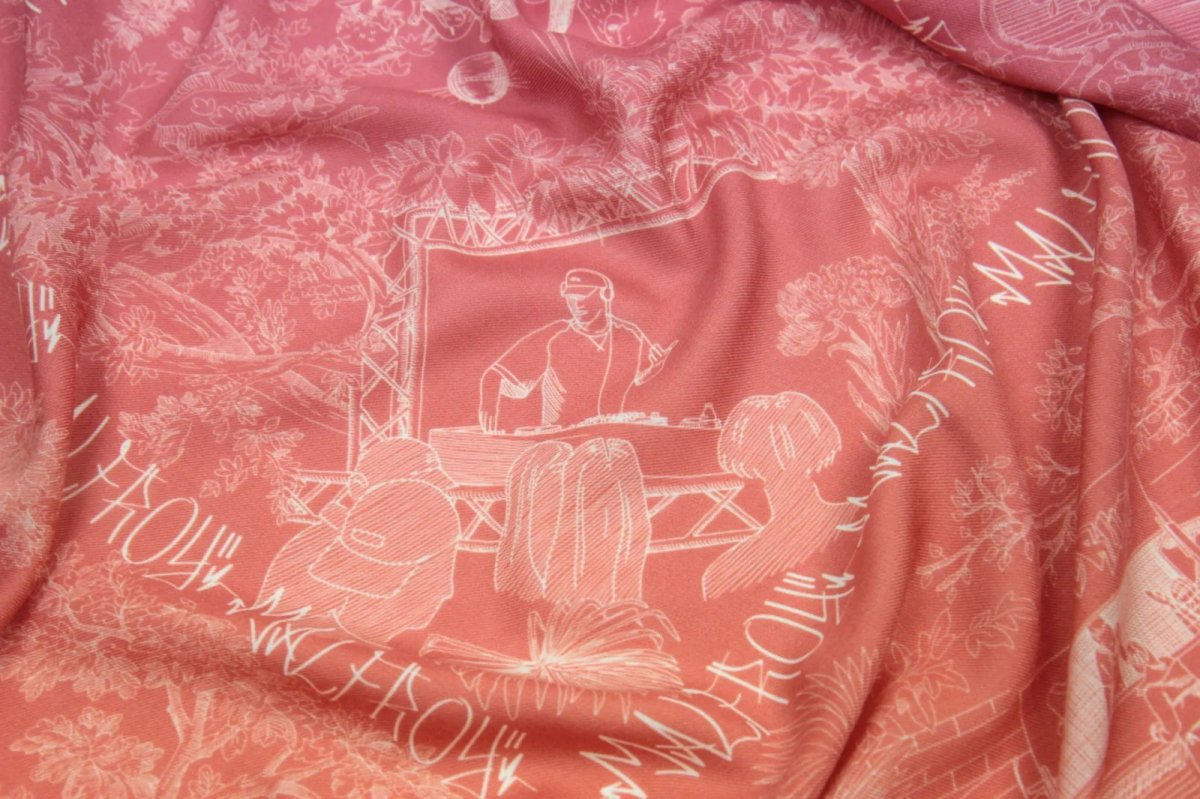 画像7: 「取寄せ」ウールシルクストール 120×120cm ：トワルドジュイ・モダン 4色 (7)