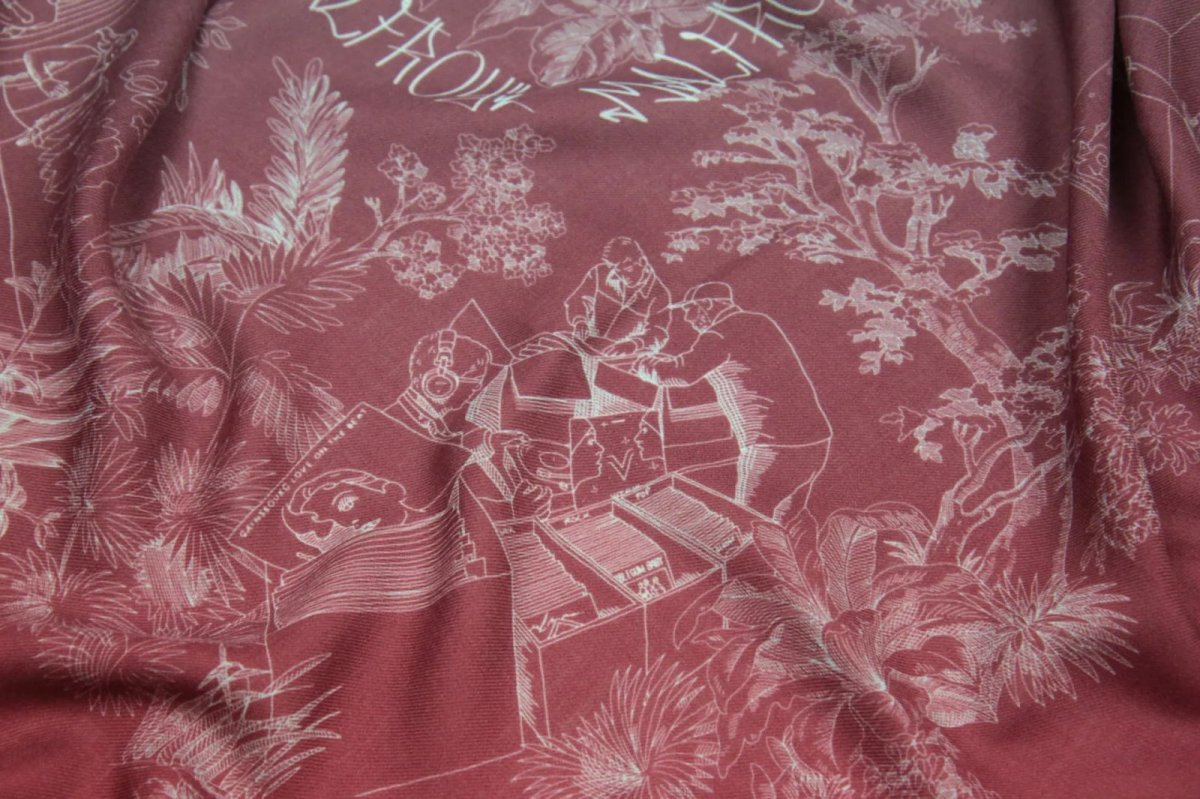 画像11: 「取寄せ」ウールシルクストール 120×120cm ：トワルドジュイ・モダン 4色 (11)