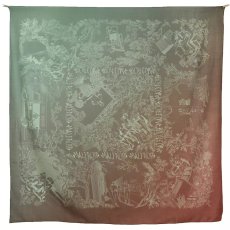 画像14: 「取寄せ」ウールシルクストール 120×120cm ：トワルドジュイ・モダン 4色 (14)